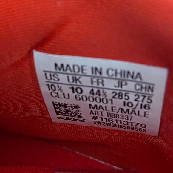 Mens Adidas Dame 3 Roots Red Octobers Sz 10.5 Mens Basketball Shoes A0403 - Picture 8 of 8